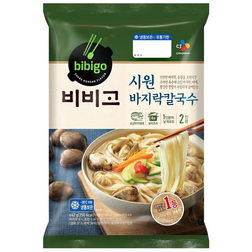 비비고 시원 바지락 칼국수 642g, 1개