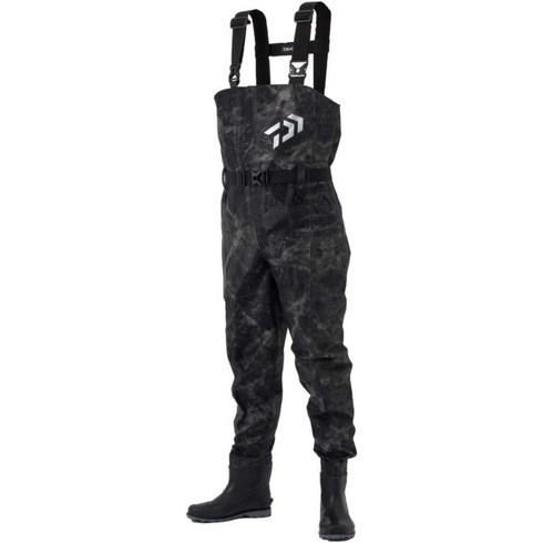 다이와 피싱 웨이더 타이트 핏 낚시복 낚시의류 크랙 블랙 FW-4300R-T, L