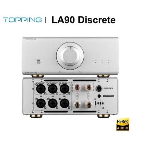 TOPPING-LA90 개별 성능 디스크리트 파워 앰프 고해상도 오디오 스테레오/모노 모드 3 * XLR/TRS 입력 D90SE A90 LA90D 포함, 1) silver