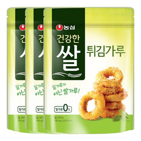 농심 건강한 쌀 튀김가루 450g X 3개