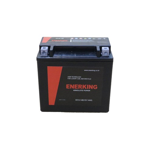 에너킹 오토바이용 배터리 EK12-14B(12V 14AH) YTX14-BS 코멧 버그만 미라쥬650 배터리, 1개