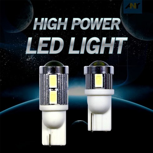 T10타입 12V 24V 하이파워 LED 번데기 전구 순정 차량, 레드 6발, 1개