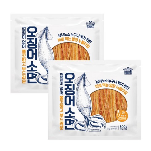 오징어소면 - 코스트코 오징어소면 300g+300g (100g x 3입 2봉), 2개, 300g