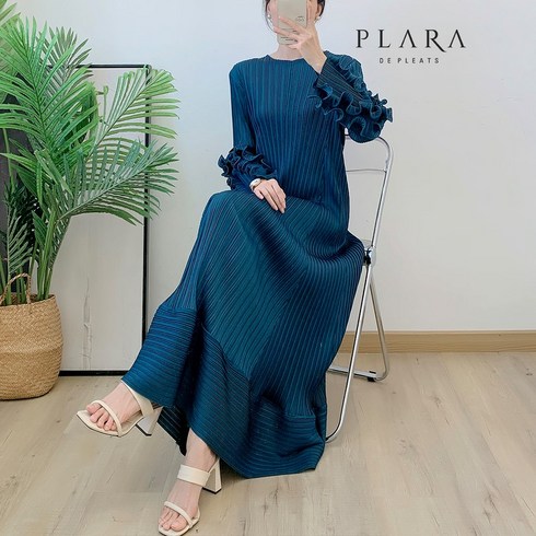 플라라 (88까지)플리츠롱웨이브윙원피스