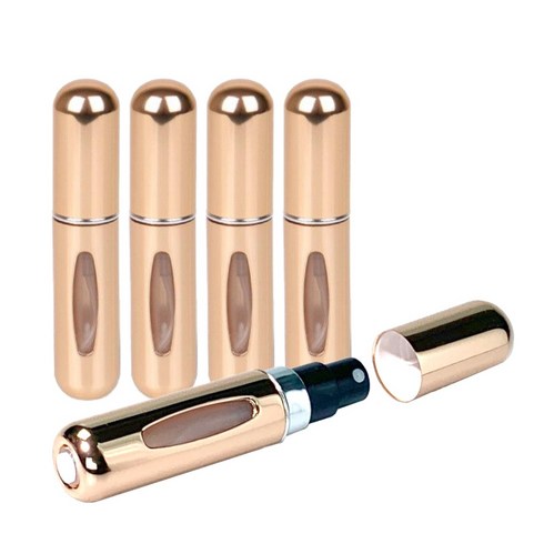팬그램향수공병 - 제로 퍼퓸 리필 향수공병 5ml, Mirror Gold, 5개