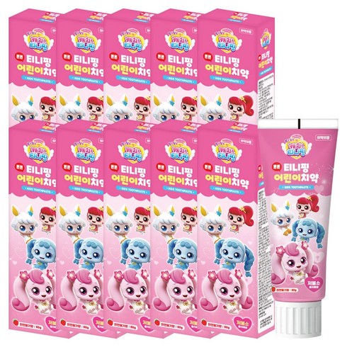 알쏭달쏭 캐치티니핑 어린이치약 80g 천연딸기향, 5개