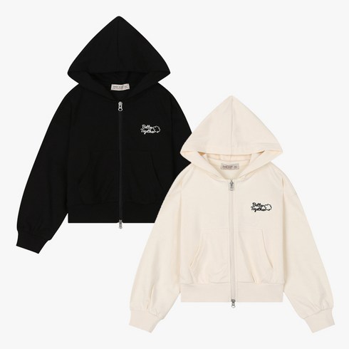 오후 중계점 크롭 후드 집업 (2Color) *24년 봄신상* 깔끔하고 트랜디한 크롭 디자인 봄 가을 간절기에 꼭 필요한 후드 집업 점퍼 7~13세
