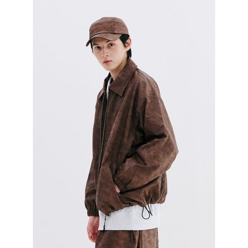 비에스래빗 드링크섹시 로고 레더 자켓 브라운 DSXBS LEATHER BROWN, M