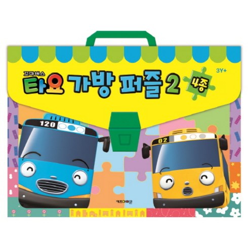 꼬마버스 타요 가방 퍼즐. 2(4종), 1세트, 82피스
