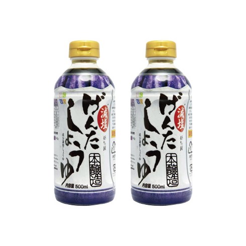 겐타 저염 간장 겐타 안심간장 500ml x 2개