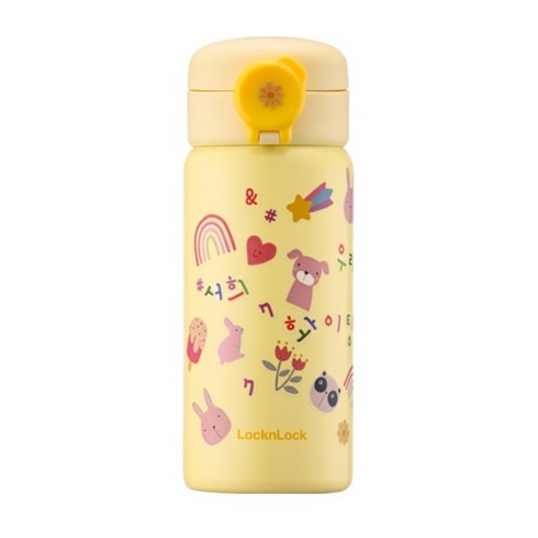 락앤락 스쿨핏 츄잉 원터치 텀블러, 옐로우, 360ml, 1개