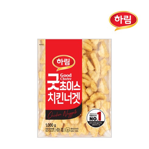 하림 굿초이스 치킨너겟 1kg, 5팩, 3개