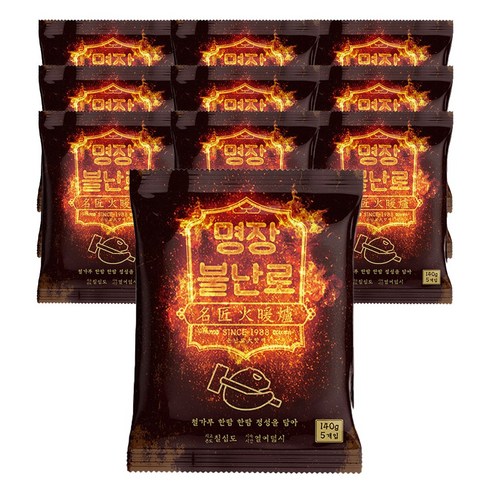 2023년 가성비 최고 4종핫팩군용흔드는 - [명장 불난로] 대용량 손난로 군용 대형 핫팩 140g 5개입 x 10팩, 50개
