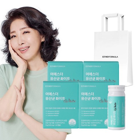 여에스더 질유래 유산균 화이트, 30캡슐, 15g, 4개