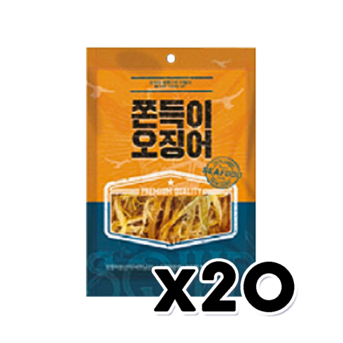 쫀득이 오징어 술안주간식 38g x 20개, 단품