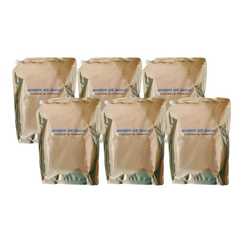 미쟝센 헤어테라피 모이스처 샴푸 2000ml, 6개