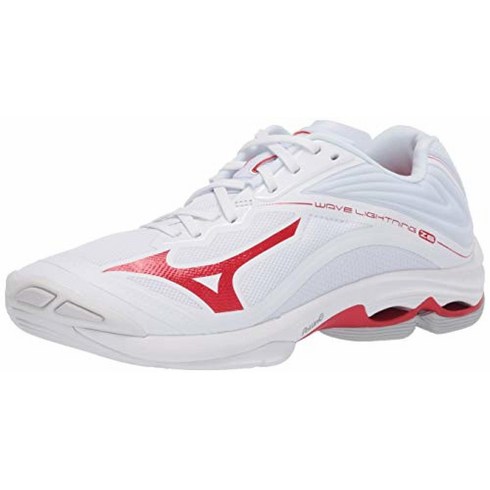Mizuno 여성용 웨이브 라이트닝 Z6 배구화 화이트-네이비