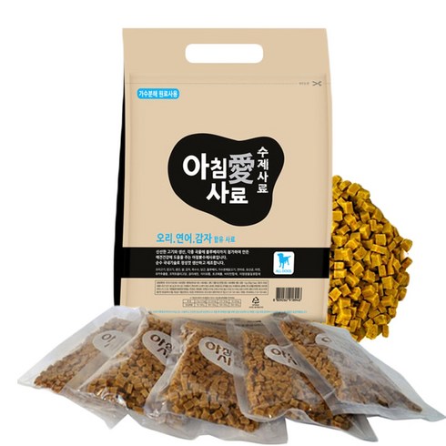 아침애사료 - 아침애사료 오리 연어 감자 수제사료, 3kg, 1개