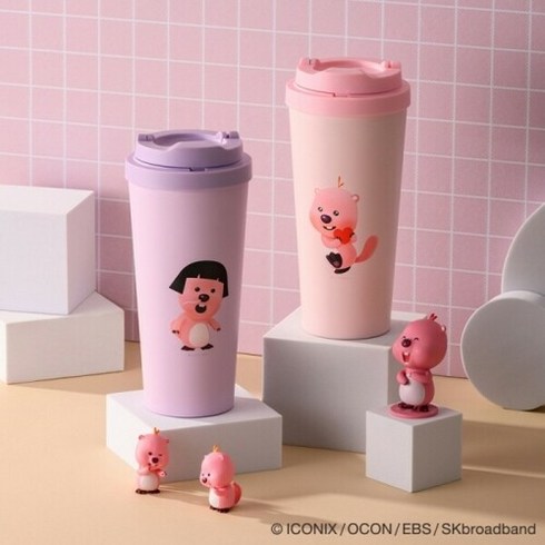 락앤락 데일리 잔망루피 클립 텀블러 550ml (LHC3249), 선택완료, 핑크