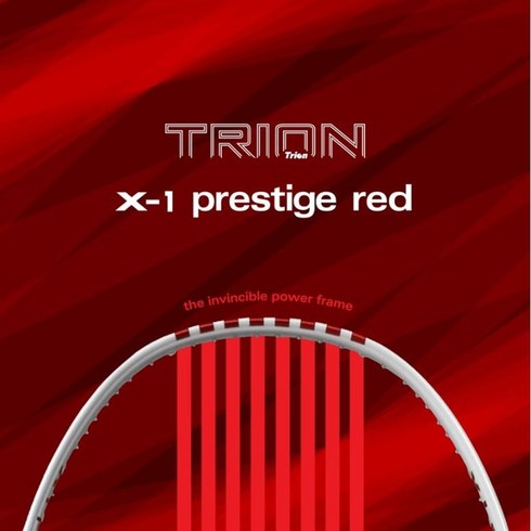 트라이온 X-1 프레스티지 화이트 레드 배드민턴라켓 PRESTIGE RED 무료스트링, 1개