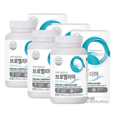 브로멜리아 6박스 6개월분 브로멜라인 단백질분해효소 파인애플 단백질파우더, 6개
