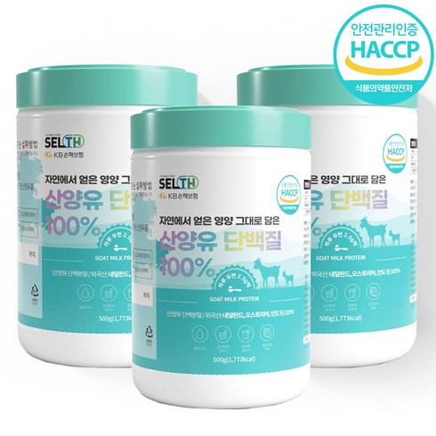 셀스 프리미엄 산양유 단백질 분말 100% 대용량 500g x 3통, 3개