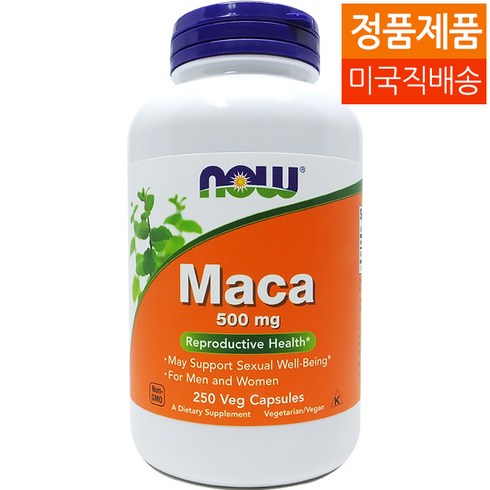 2023년 가성비 최고 마카 - 나우푸드 마카500mg 남여영양제 250식물성캡슐, 250정, 1개