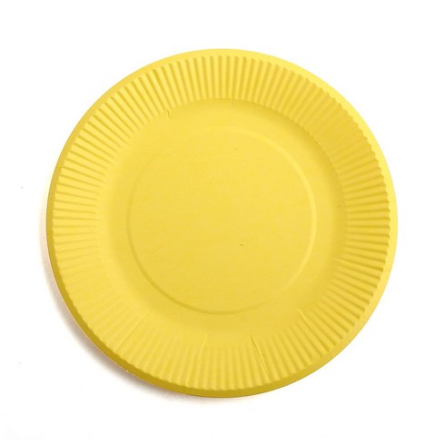 아이디몬 칼라종이접시 색깔 만들기 꾸미기 학습교재용접시, 노랑100개