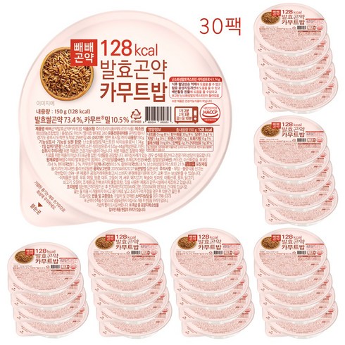 빼빼곤약 128kcal 발효곤약카무트밥 150g x 30팩, 30개