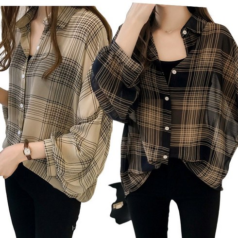 엘레스 여성용 박시핏 블라우스 2개 한세트