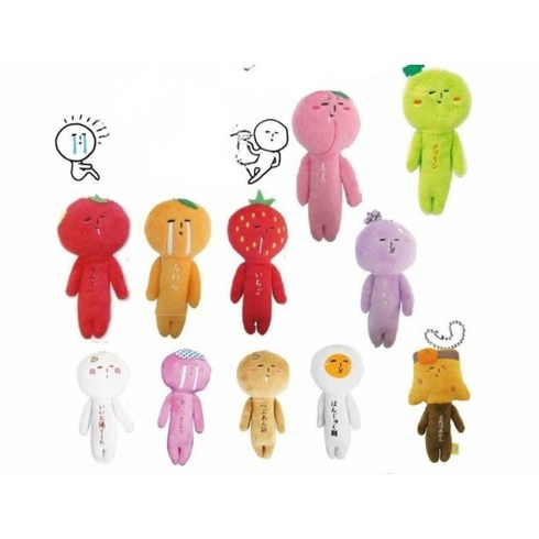 유키오인형 - 유키오인형 혼합색상 시리즈 동물 애착 마스코트 애니, 온천 통단팥 브라운 + 유키오인형, 10cm