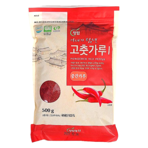 황금이네고춧가루 - 국산 햇고추가루 보통맛 김치용 다용도 1근 고운 양념용, 보통맛김치용(다용도입자), 1개, 500g