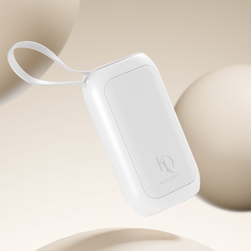 2023년 가성비 최고 가벼운 충전식손난로 무선미니 대용랑 보조배터리 - 키프두잉 듀얼 충전식 손난로 보조배터리, 화이트