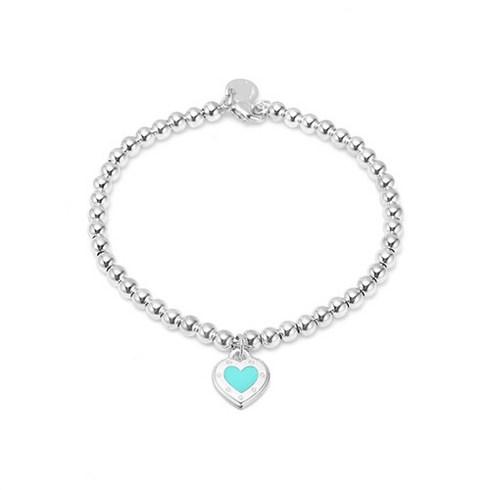 티파니앤코팔찌 - TIFFANY&CO(티파니앤코) 티파니 61002456 (GRP09904) 리턴 투 블루 하트 태그 비드 M 실버 팔찌