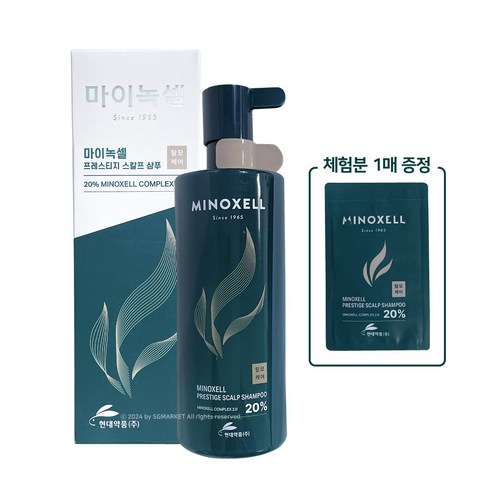 24년 최신상 현대약품 마이녹셀 프레스티지 탈모샴푸 480ml 1통+6ml 1개