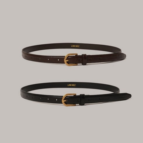 라미네즈벨트 - 라미네즈 20mm Basic Leather Belt - 2 color Gold