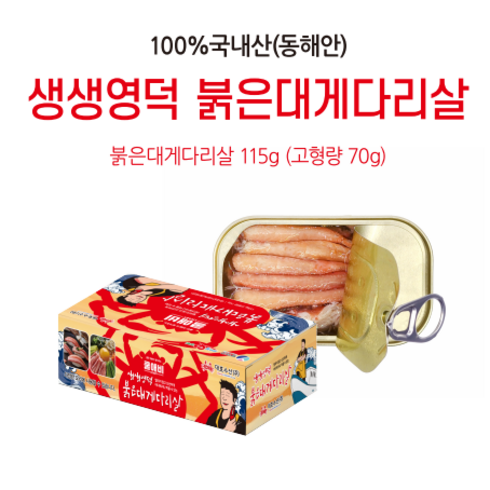 쿨애비 생생영덕 붉은대게다리살 통조림, 선물세트(일반형)