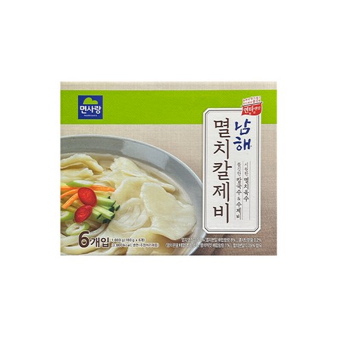 면사랑 남해 멸치칼제비 180g x 6 코스트코, 6개