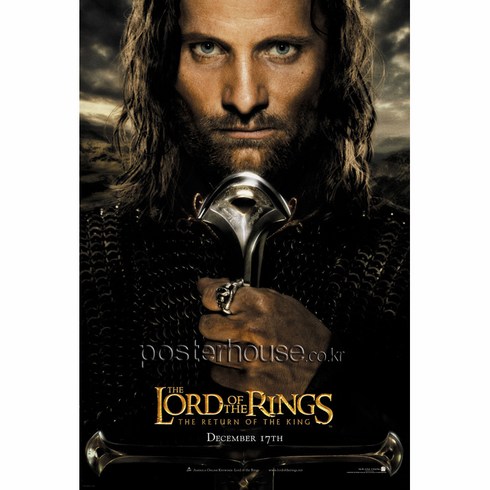 반지의제왕원서 - 영화포스터(One sheet) 60X88cm -반지의 제왕 3편: 왕의 귀환 The Lord Of Rings: Return King (Advance_C), 화이트