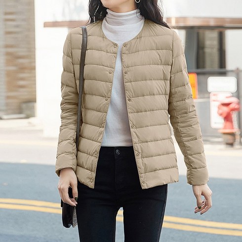 2023년 가성비 최고 엠씨패딩 - 여성 경량 패딩 오리털 빅사이즈 점퍼 아우터