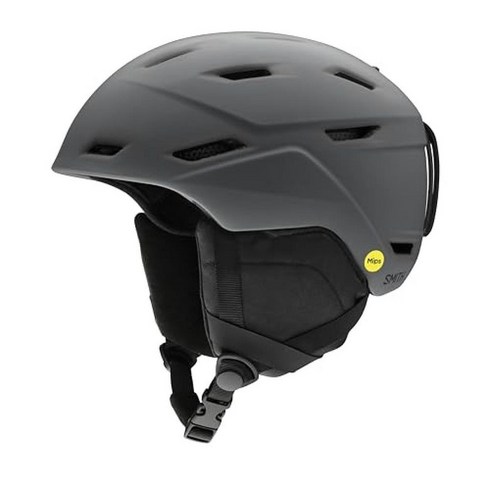 Smith Optics Mission MIPS 스노우보드 헬멧 (매트 프렌치 네이비 라지), Matte Charcoal-Small