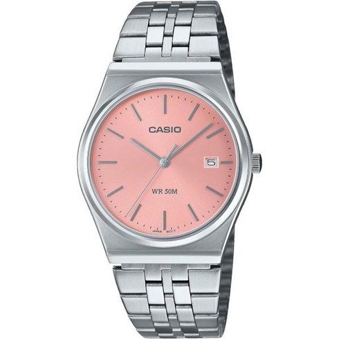 카시오mtpb145d - Casio 카시오 MTPB145D4AV 남성 빈티지 스테인리스 핑크 다이얼 3핸드 아날로그 시계