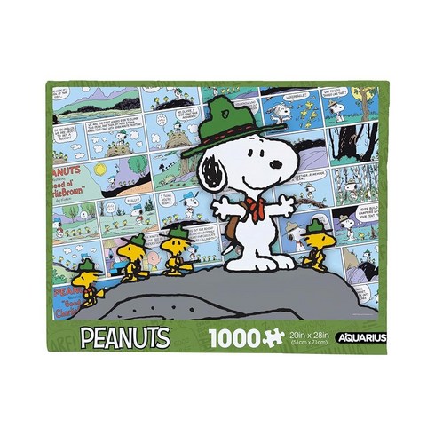 문스와치스누피 - AQUARIUS Peanuts 스누피 비글 스카우트 - 만화 1000피스 직소 퍼즐(1000피스 퍼즐) 눈부심 방지 정밀 핏 공식 라이선스 땅콩 상품 및 수집품 50.8 x 71.