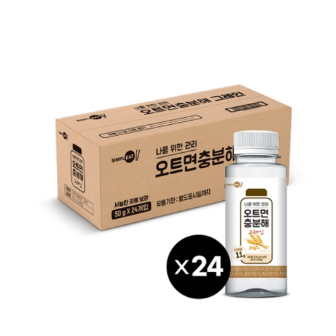 심플잇 오트면충분해 그레인, 50g, 24개