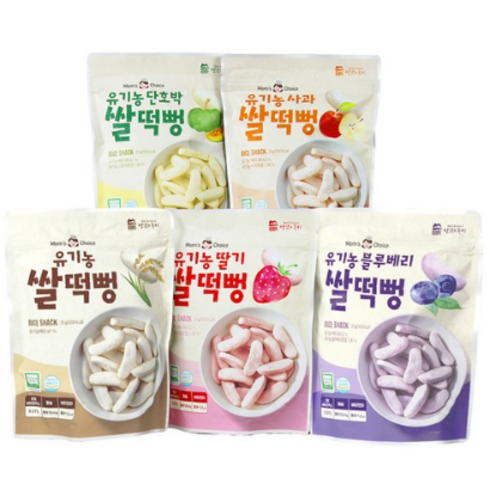 맛있는풍경 유기농 쌀떡뻥 딸기 25g + 사과 25g + 블루베리 25g + 단호박 25g + 플레인 25g, 12세트