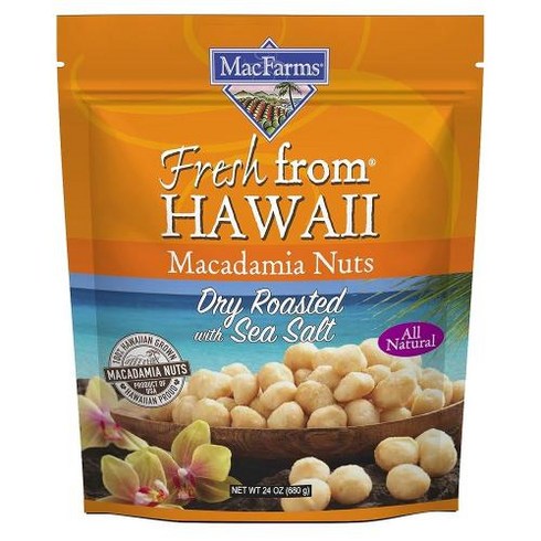 MacFarms Hawaii Dry Roasted Sea Salt Macadamia 24oz 맥팜 하와이 로스티드 씨솔트 마카다미아 680g 1팩, 1개, 없음