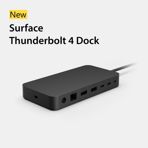 서피스독 - [마이크로소프트 정품] 서피스 썬더볼트4 독 [T8I-00010] Surface ThunderBolt4 Dock, 1개