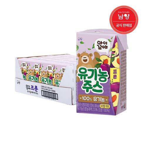 아이꼬야 베이비주스, 프룬, 120ml, 120g, 24개