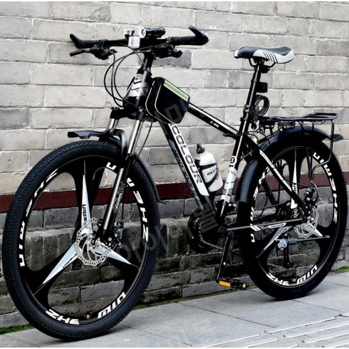 자전거 - MTB 산악 자전거 입문용 출퇴근용 통학용 30단 로드 자전거 24인치 26인치, 21단, 스포크휠 흑백