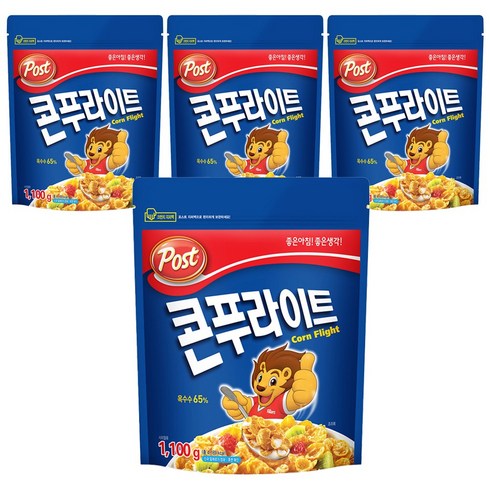 동서 포스트 콘푸라이트 시리얼, 1.1kg, 4개